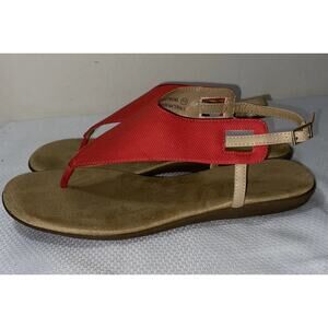 Aerosoles Chlose Friend Red Synthetic Thong Slingback Sandals Wmn's Size 8M